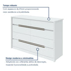 Cômoda Urban 8 Gavetas Espresso Móveis Branco