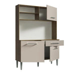 Armário de Cozinha Compacta 120cm Rustic/Crema